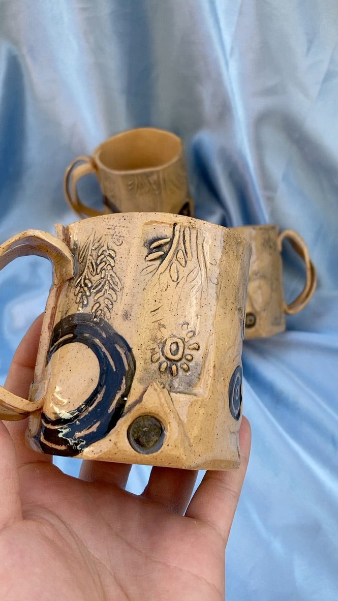 Folded Corners-Double Handle Mug