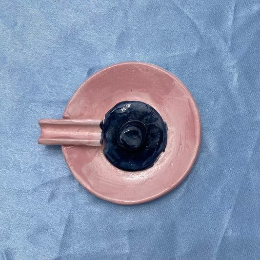 Pink & Navy Boob Ashtray