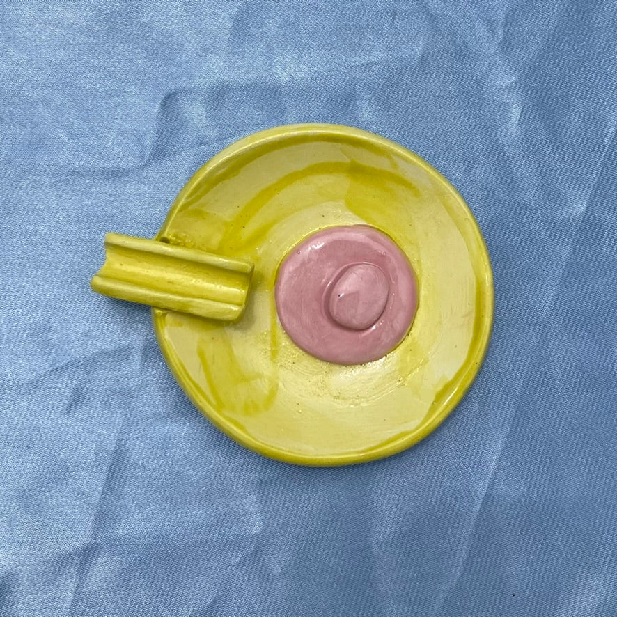 Yellow & Pink Boob Ashtray