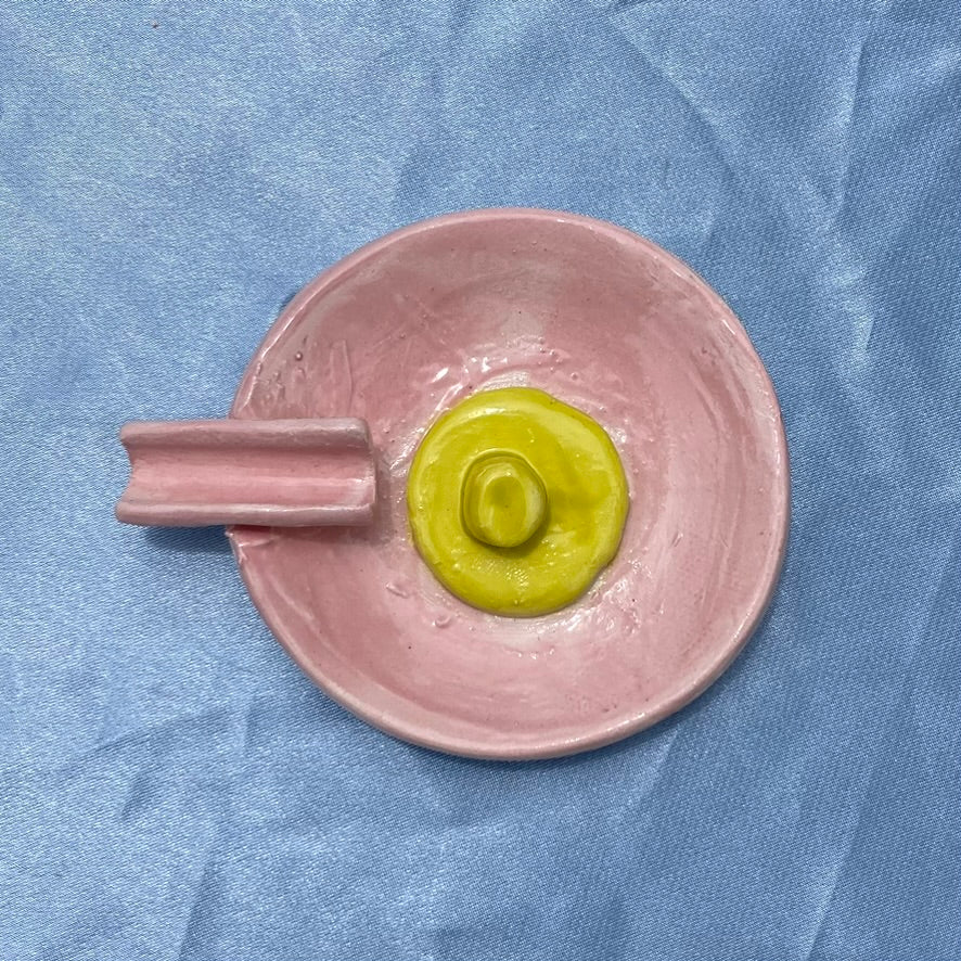 Pink & Yellow Boob Ashtray