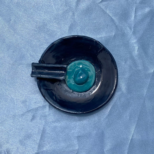 Blue Boob Ashtray