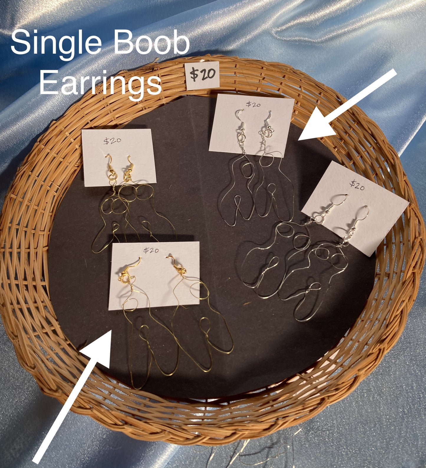 Single Boob Earrings (silver)
