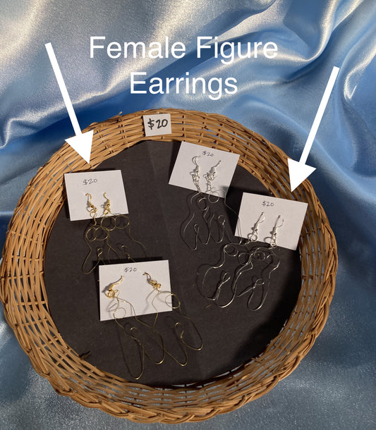 Female Form Earrings (gold)